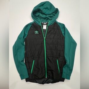 Umbro Large 12/14 Youth Black Green Jacket